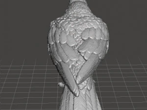 CROW CAWING FIGURE MODEL ANIMAL CREATURE FIGURE ORNAMENT 3D Print Model