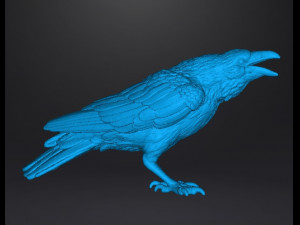 CROW CAWING FIGURE MODEL ANIMAL CREATURE FIGURE ORNAMENT 3D 프린트 모델