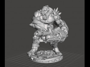 SPACE GORILLA HEAVY WEAPONS MINIATURE MODEL FOR GAMES RPG DND 3D-printmodel