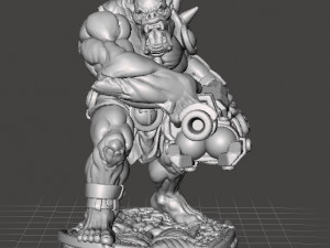 SPACE GORILLA HEAVY WEAPONS MINIATURE MODEL FOR GAMES RPG DND 3D Baskı Modeli