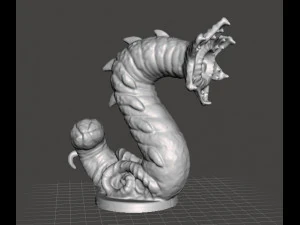 МИНИАТЮРНАЯ ФИГУРКА UNDERDARK WORM MONSTER ДЛЯ ФЭНТЕЗИ-ИГР DND RPG 3D Принт Модель
