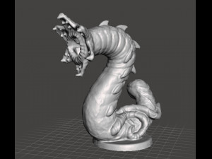 UNDERDARK WORM MONSTER MINIATURE FIGURE FOR FANTASY GAMES DND RPG 3D 프린트 모델