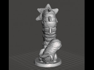 UNDERDARK WORM MONSTER MINIATURE FIGURE FOR FANTASY GAMES DND RPG 3D 프린트 모델
