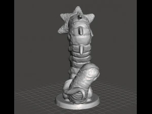 UNDERDARK WORM MONSTER MINIATURE FIGURE FOR FANTASY GAMES DND RPG 3D Print Model