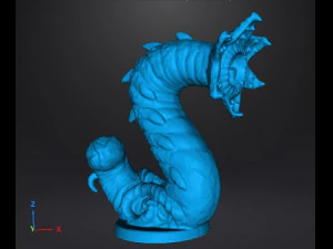 UNDERDARK WORM MONSTER MINIATURE FIGURE FOR FANTASY GAMES DND RPG 3D Print Model