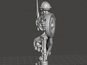 SKELETON UNDEAD WARRIOR MINIATURE MODEL FOR FANTASY GAMES DND RPG 3D Print Model