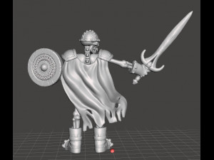 SKELETON UNDEAD WARRIOR MINIATURE MODEL FOR FANTASY GAMES DND RPG 3D Принт Модель
