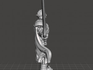 SKELETON UNDEAD WARRIOR MINIATURE MODEL FOR FANTASY GAMES DND RPG 3D Принт Модель