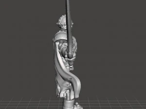 SKELETON UNDEAD WARRIOR MINIATURE MODEL FOR FANTASY GAMES DND RPG 3D Print Model