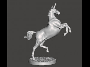 REARING UNICORN MINIATURE MODEL FOR FANTASY GAMES DND RPG 3Dプリントモデル