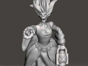 SCREAMING BANSHEE MINIATURE FIGURE FOR FANTASY GAMES DND RPG Model Cetak 3D