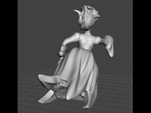 SCREAMING BANSHEE MINIATURE FIGURE FOR FANTASY GAMES DND RPG Model Cetak 3D