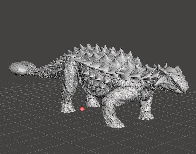 JP Ankylosaurus realistic figure miniature model dinosaur monster wildlife 3D Print Model .c4d .max .obj .3ds .fbx .stl .blend 