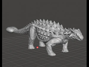 JP Ankylosaurus realistic figure miniature model dinosaur monster wildlife 3D Print Model
