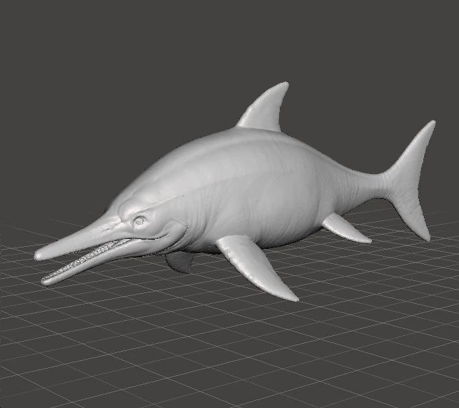 Ichthyosaur realistic figure miniature model dinosaur monster wildlife 3D Print Model .c4d .max .obj .3ds .fbx .stl .blend