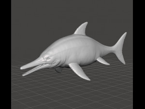 Ichthyosaur realistic figure miniature model dinosaur monster wildlife 3D-Druckmodell