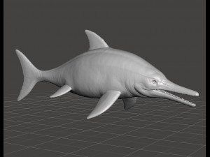 Ichthyosaur realistic figure miniature model dinosaur monster wildlife 3D Print Model