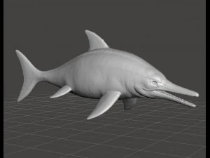 Ichthyosaur realistic figure miniature model dinosaur monster wildlife 3D Print Model