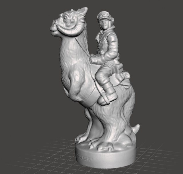 Luke Skywalker on Tauntaun 1980 vintage figure star wars 3D 프린트 모델 .c4d .max .obj .3ds .fbx .stl .blend 