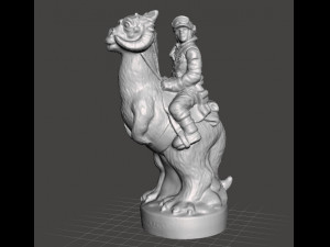 Luke Skywalker on Tauntaun 1980 vintage figure star wars 3D Print Model