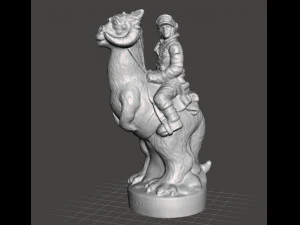 Luke Skywalker na figurce Star Wars Tauntaun z 1980 roku Model do druku 3D