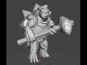 TORTLE WARRIOR MINIATURE FIGURE FOR FANTASY GAMES RPG DND 3Dプリントモデル