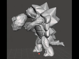 TORTLE WARRIOR MINIATURE FIGURE FOR FANTASY GAMES RPG DND 3D Print Model