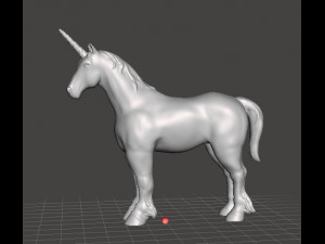 UNICORN REALISTIC FIGURE MODEL ANIMAL CREATURE WILDLIFE FANTASY 3D Print Model