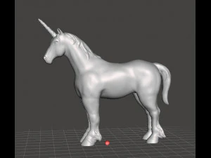 ユニコーン リアルなフィギュア モデル 動物 生き物 野生動物 ファンタジー 3Dプリントモデル