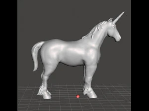 ЄДИНОРІГ РЕАЛІСТИЧНА ФІГУРА МОДЕЛЬ ТВАРИНА ІСТОТА ДИКА ПРИРОДА ФЕНТЕЗІ 3D Принт Модель