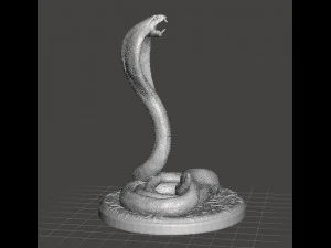 КОБРА ЗМІЯ ФІГУРА МОДЕЛЬ ТВАРИНА ІСТОТА ДЛЯ ІГОР RPG ОРНАМЕНТ 3D Принт Модель