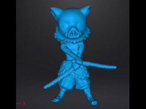 DEMON SLAYER INOSUKE HASHIBIRA FIGURE MODEL ANIME HERO Model Cetak 3D
