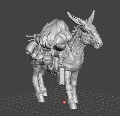 PACK DONKEY FOR ADVENTURERS FIGURE MODEL ANIMAL CREATURE WILDLIFE DND RPG 3Dプリントモデル .c4d .max .obj .3ds .fbx .stl .blend 