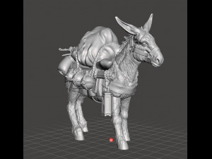 PACK DONKEY FOR ADVENTURERS FIGURE MODEL ANIMAL CREATURE WILDLIFE DND RPG Modelo de impresión 3D
