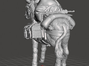 PACK DONKEY FOR ADVENTURERS FIGURE MODEL ANIMAL CREATURE WILDLIFE DND RPG 3Dプリントモデル