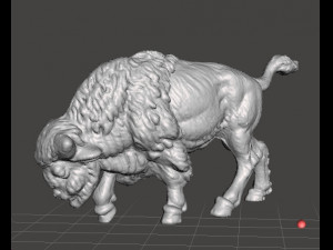 AMERICAN BUFFALO FIGURE MODEL ANIMAL CREATURE ORNAMENT REALISTIC Model Cetak 3D