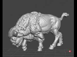 AMERICAN BUFFALO FIGURE MODEL ANIMAL CREATURE ORNAMENT REALISTIC 3D Print Model