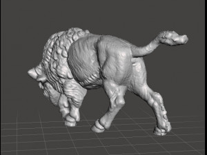 AMERICAN BUFFALO FIGURE MODEL ANIMAL CREATURE ORNAMENT REALISTIC Model Cetak 3D