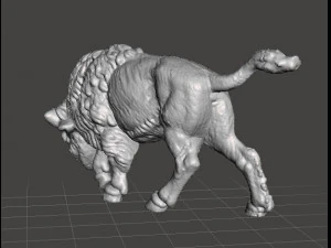AMERICAN BUFFALO FIGURE MODEL ANIMAL CREATURE ORNAMENT REALISTIC 3D Print Model