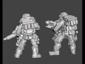 SPACE SOLDIERS ELITE TROOPERS SET FIGURE MODELS 3D Принт Модель