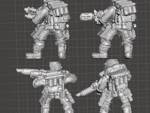 SPACE SOLDIERS ELITE TROOPERS SET FIGURE MODELS 3D Принт Модель