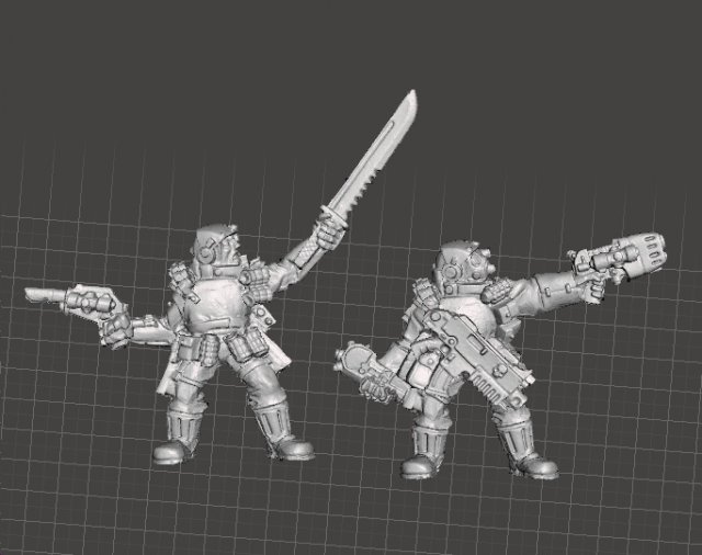 SPACE SOLDIERS ELITE TROOPERS SET FIGURE MODELS 3D Print Model in Man
