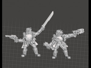 SPACE SOLDIERS ELITE TROOPERS SET FIGURE MODELS 3D Принт Модель