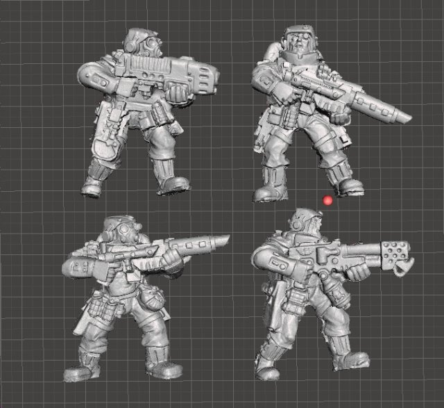 SPACE SOLDIERS ELITE TROOPERS SET FIGURE MODELS 3D Print Model in Man