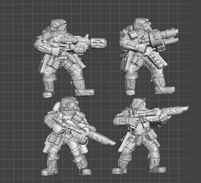 SPACE SOLDIERS ELITE TROOPERS SET FIGURE MODELS 3D Print Model in Man