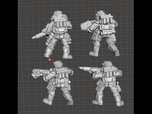 SPACE SOLDIERS ELITE TROOPERS SET FIGURE MODELS 3D Принт Модель