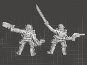 SPACE SOLDIERS ELITE TROOPERS SET FIGURE MODELS 3D Принт Модель