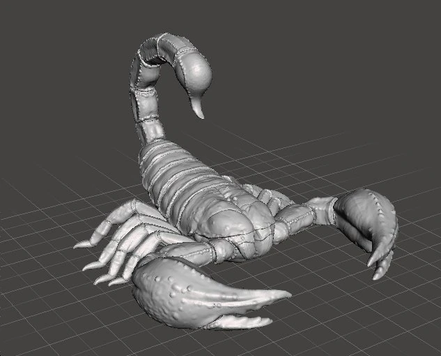 SCORPION REALISTIC FIGURE MODEL ANIMAL CREATURE WILDLIFE DND AND RPG 3D Print Model .c4d .max .obj .3ds .fbx .stl .blend