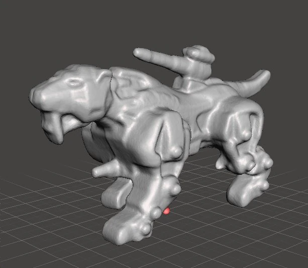 SABER TIGER GASHAPON PVC PLASTIC FIGURE TOY MINI MODEL ANIMAL SCIFI 3D Print Model .c4d .max .obj .3ds .fbx .stl .blend 