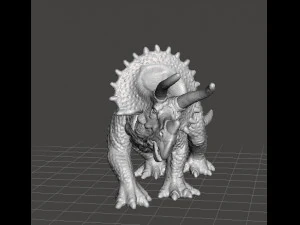 Triceratops realistic figure miniature model dinosaur monster dnd rpg wildlife 3D Print Model